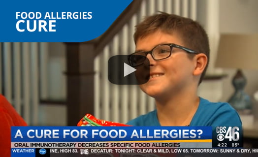 CBS News story about oral immunotherapy treatment for food allergies