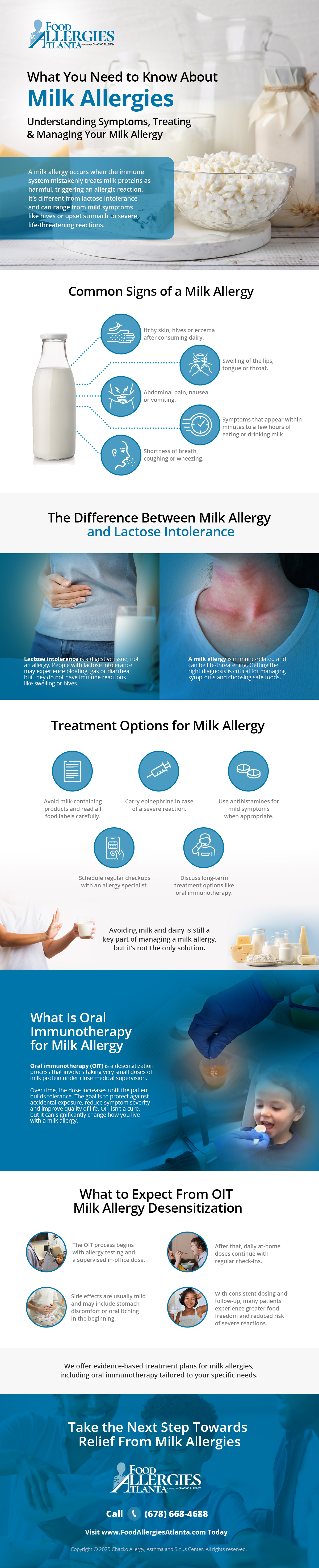 Atlanta milk allergy infographic.